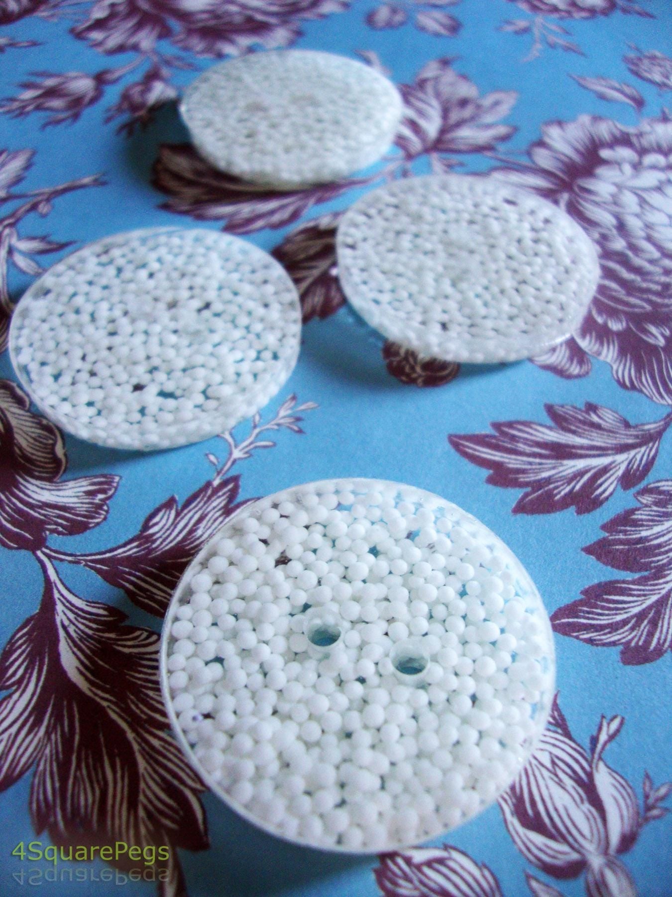 Handmade Resin Buttons, White Sprinkle Buttons, Buttons for Sewing, Craft Supplies, Buttons for Cardigan, Unique Buttons for Knitting DIY