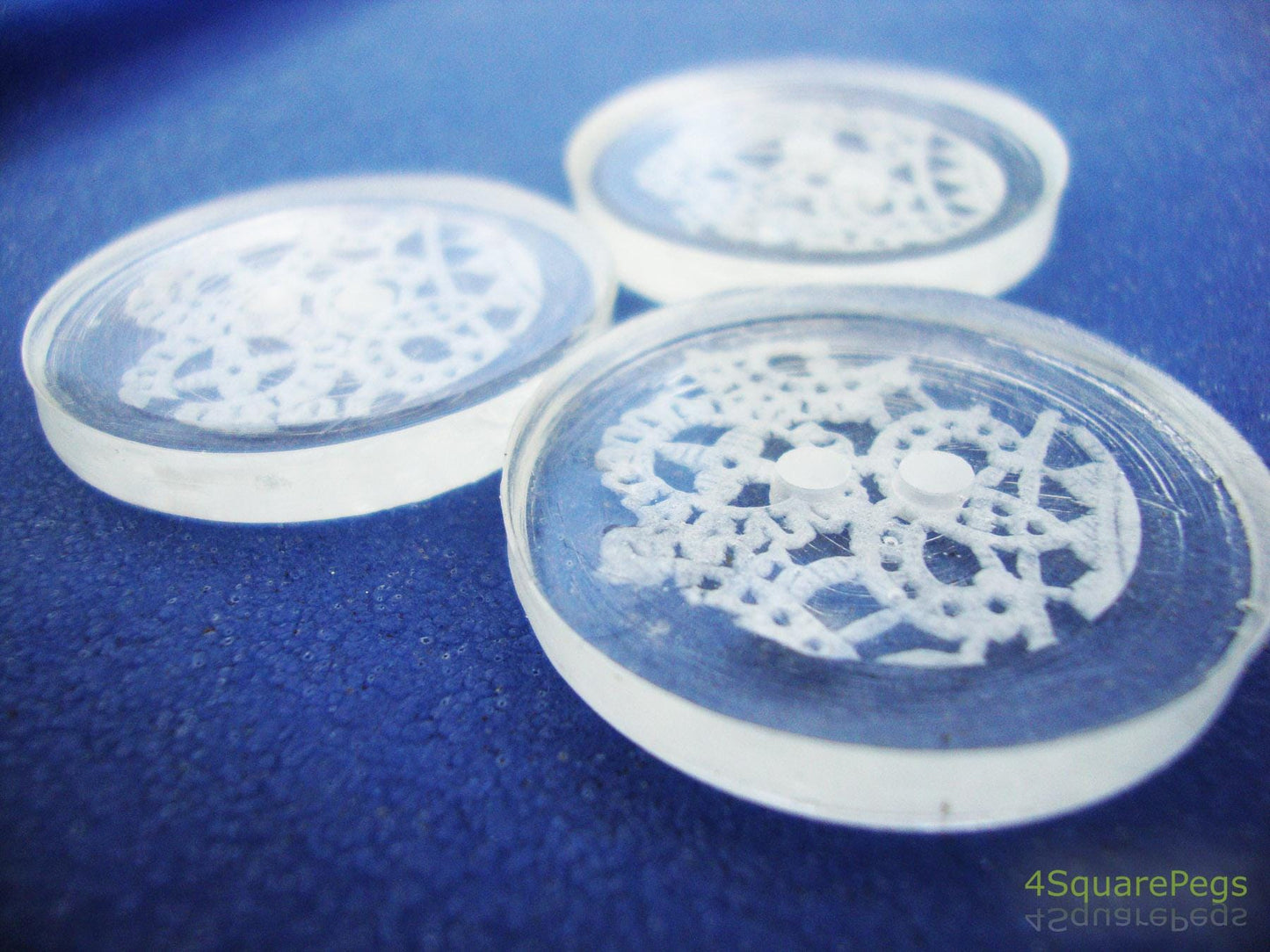 Handmade Resin Buttons, White Lace, Clear Acrylic Buttons for Sewing, Craft Supplies, Buttons for Cardigan, Unique Buttons for Knitting DIY