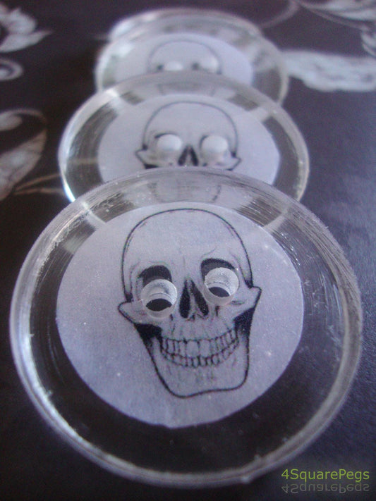 Handmade Resin Buttons, Halloween Skull Buttons, Buttons for Sewing, Craft Supples, Buttons for Cardigan, Unique Buttons for Knitting DIY