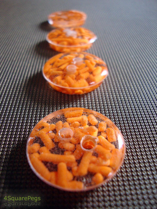 Handmade Resin Buttons, Orange Sprinkle Buttons, Buttons for Sewing, Craft Supplies, Buttons for Cardigan, Unique Buttons for Knitting DIY