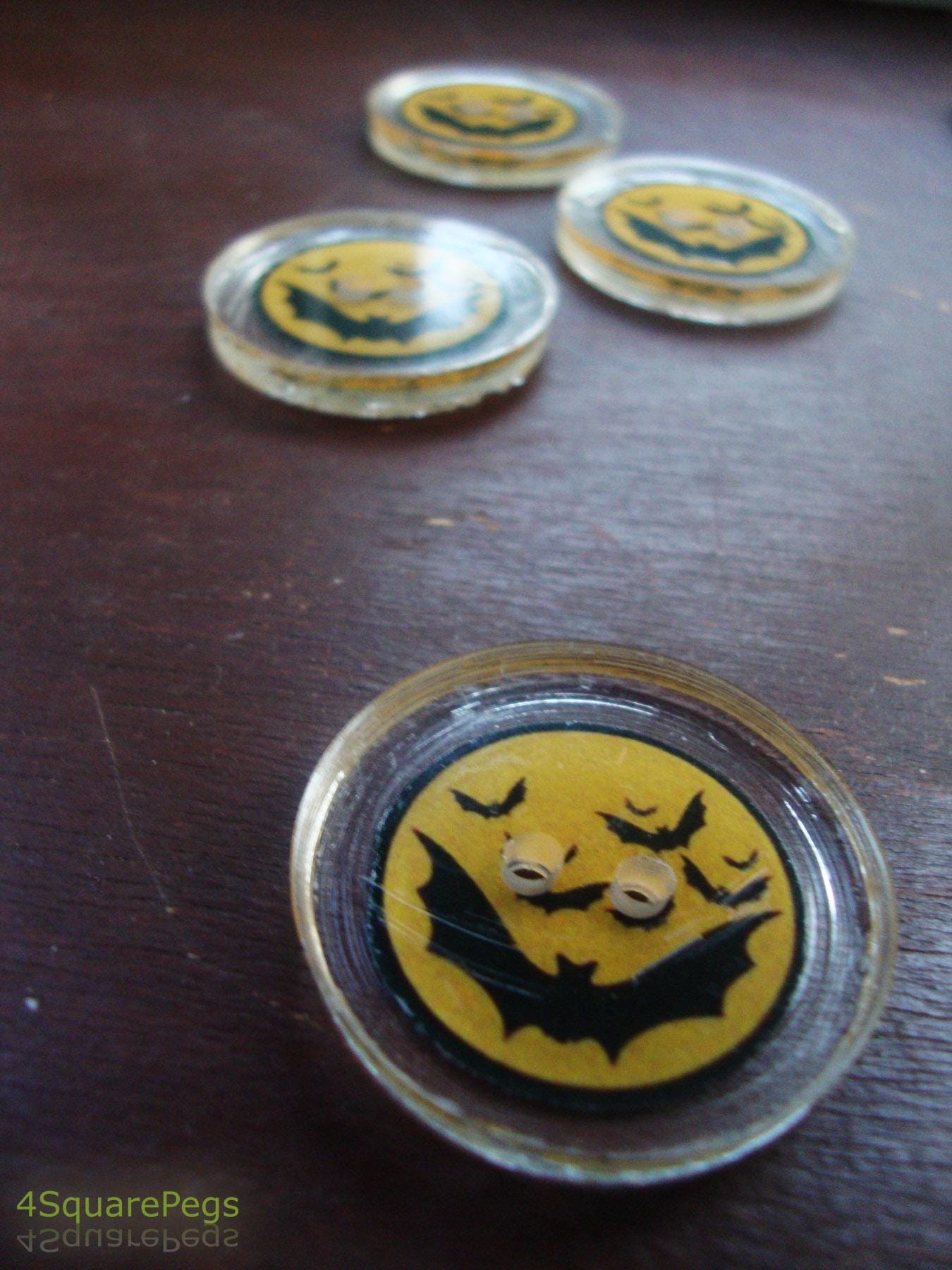 Handmade Resin Buttons, Bat Buttons for Halloween, Buttons for Sewing, Craft Supples, Buttons for Cardigan, Unique Buttons for Knitting DIY
