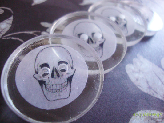 Handmade Resin Buttons, Halloween Skull Buttons, Buttons for Sewing, Craft Supples, Buttons for Cardigan, Unique Buttons for Knitting DIY