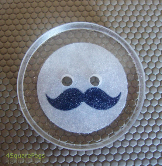 Handmade Resin Buttons, Mister Mustache Buttons, Buttons for Sewing, Craft Supples, Buttons for Cardigan, Unique Buttons for Knitting DIY