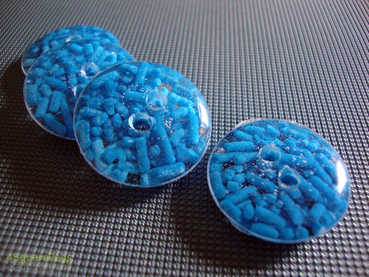 Handmade Resin Buttons, Blue Sprinkle Buttons, Buttons for Sewing, Craft Supplies, Buttons for Cardigan, Unique Buttons for Knitting DIY