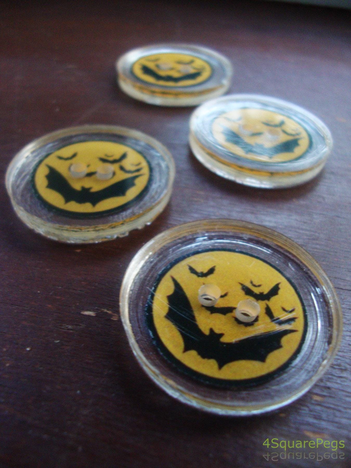 Handmade Resin Buttons, Bat Buttons for Halloween, Buttons for Sewing, Craft Supples, Buttons for Cardigan, Unique Buttons for Knitting DIY