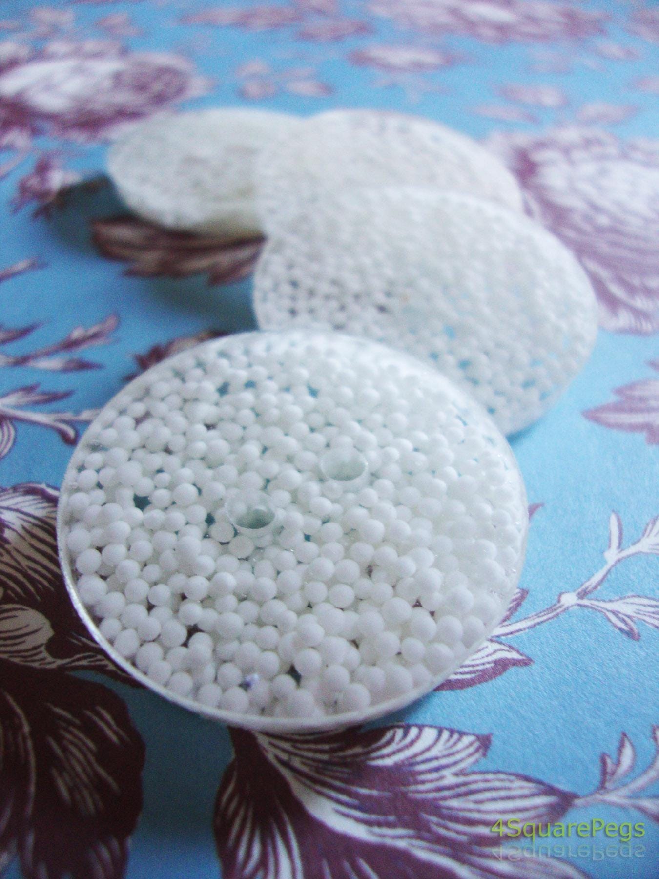 Handmade Resin Buttons, White Sprinkle Buttons, Buttons for Sewing, Craft Supplies, Buttons for Cardigan, Unique Buttons for Knitting DIY