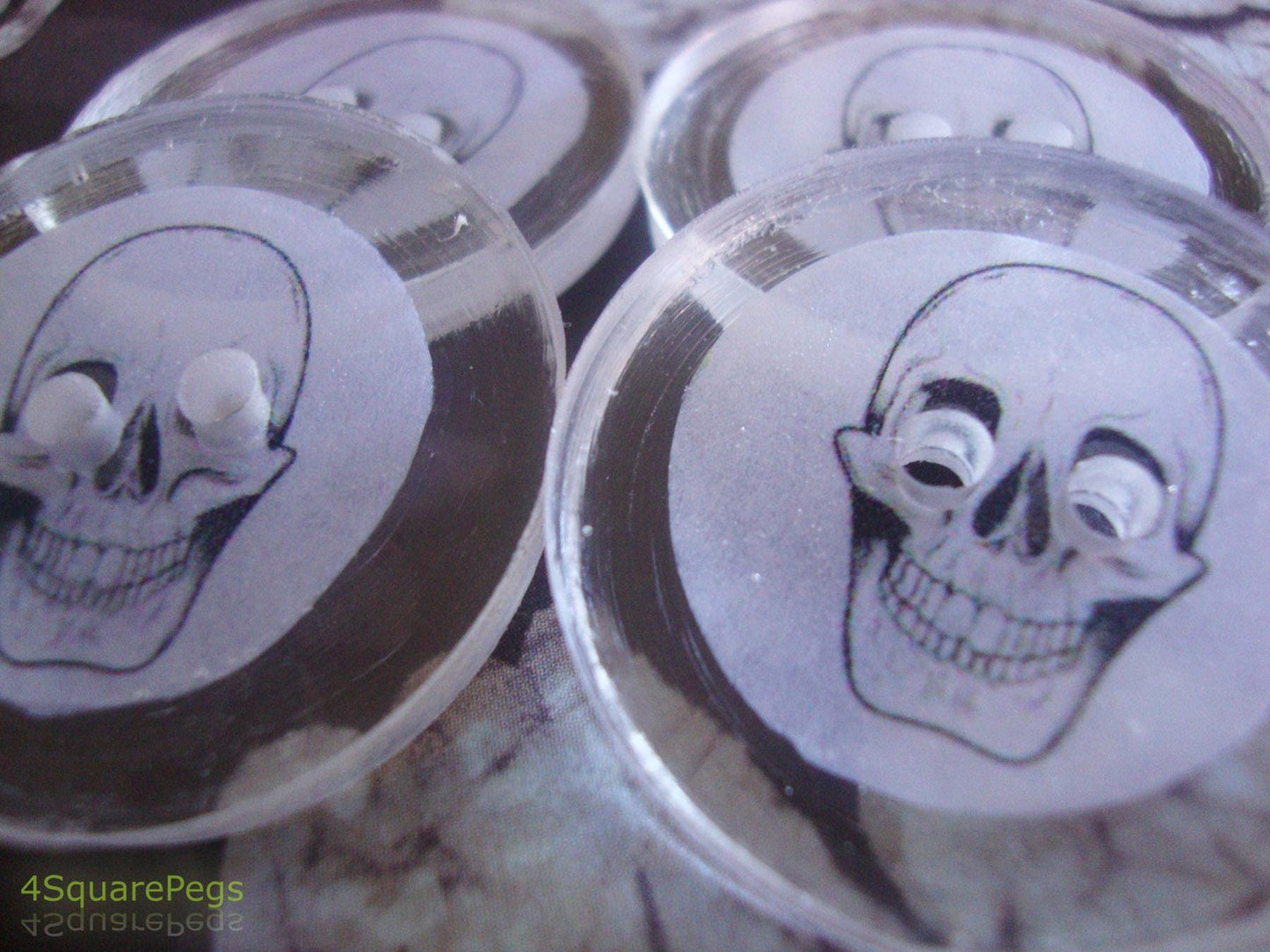 Handmade Resin Buttons, Halloween Skull Buttons, Buttons for Sewing, Craft Supples, Buttons for Cardigan, Unique Buttons for Knitting DIY