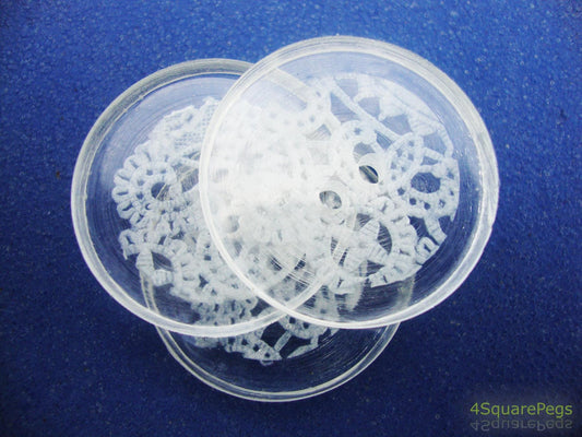 Handmade Resin Buttons, White Lace, Clear Acrylic Buttons for Sewing, Craft Supplies, Buttons for Cardigan, Unique Buttons for Knitting DIY